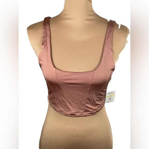 Free People Pink Clay Be Cool Brami Crop Top NWT Medium - Picture 3 of 10